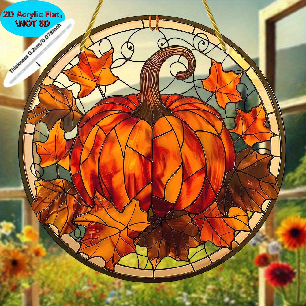 Pumpkin Window Hanging Glass Decoration