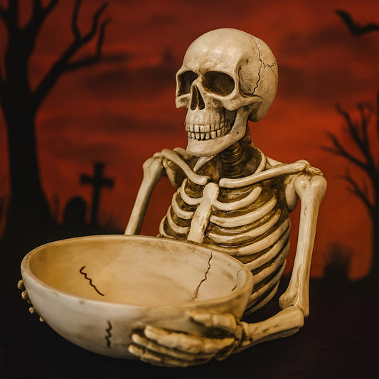 Halloween Resin Servant Skeleton for Groceries