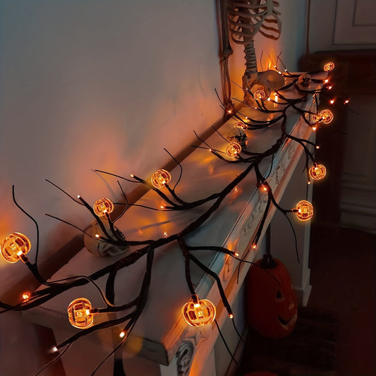 180 cm 54 LED Willow Vine Twig Halloween Decorations with Timer 8 Modes