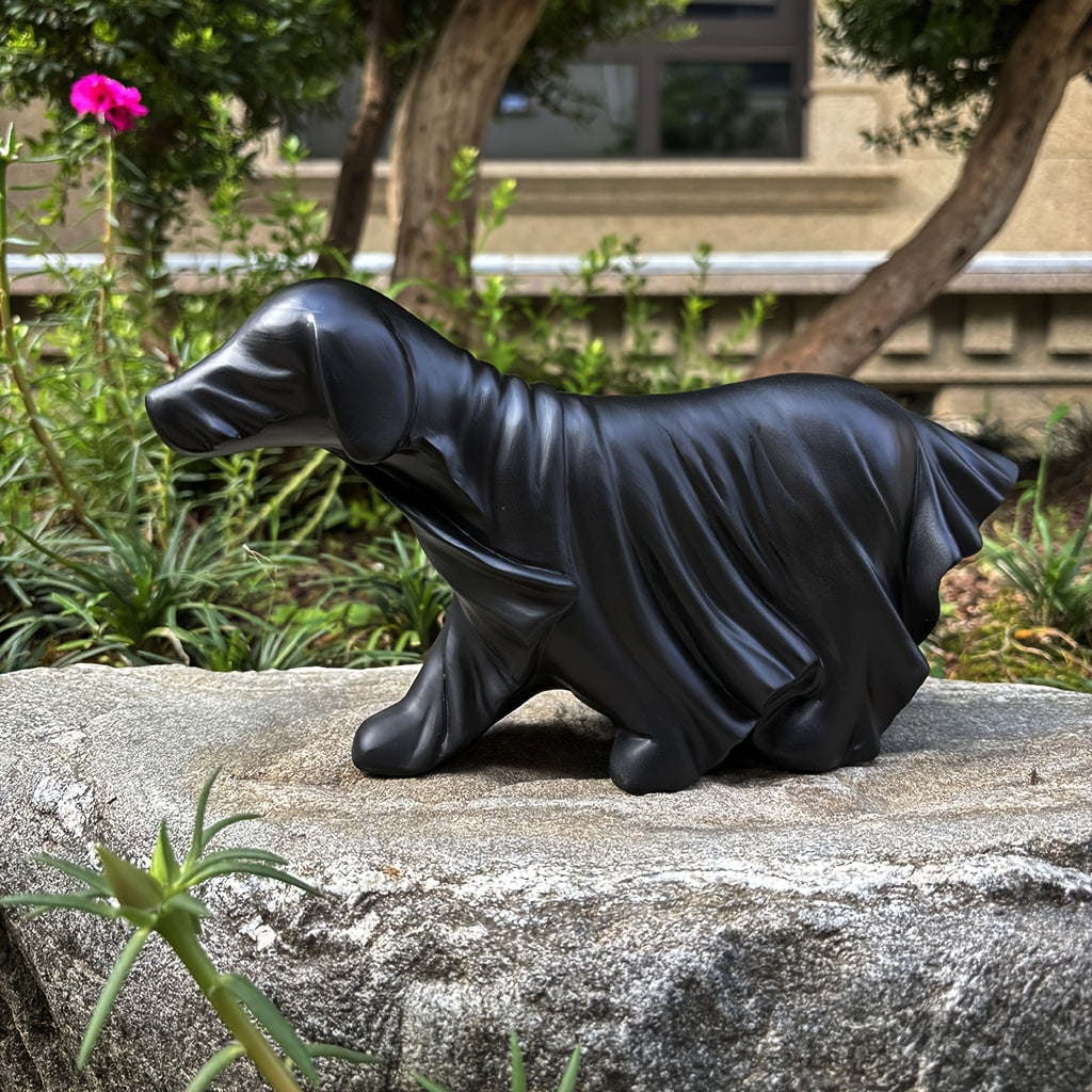 Ghost Dog Statue Resin Decor