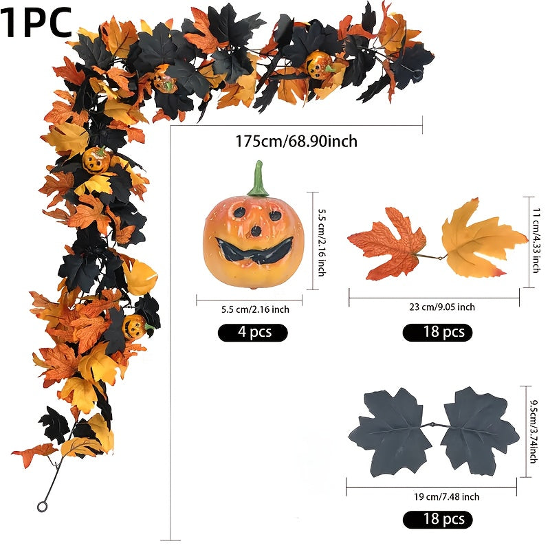 Halloween Pumpkin Vine Garland