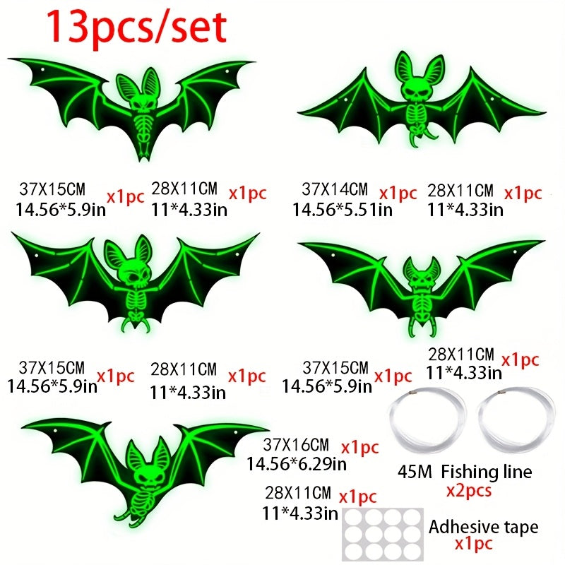 13pcs/set Scary Hanging Bats Decorations
