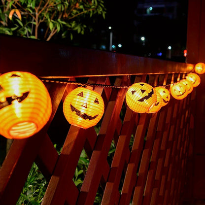 Solar 8-Mode Pumpkin Lantern String