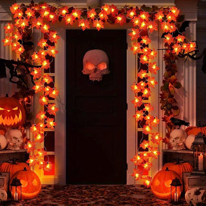 6 meters Autumn Garland LED with Maple Leaves