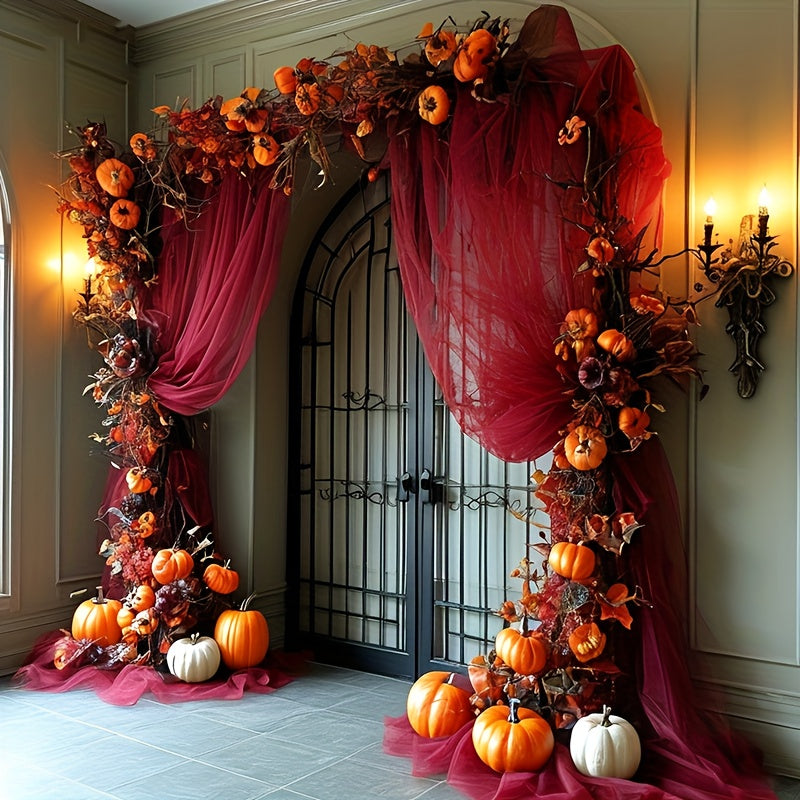 16 meters Wine Red Mesh Fabric for Spooky Atmosphere