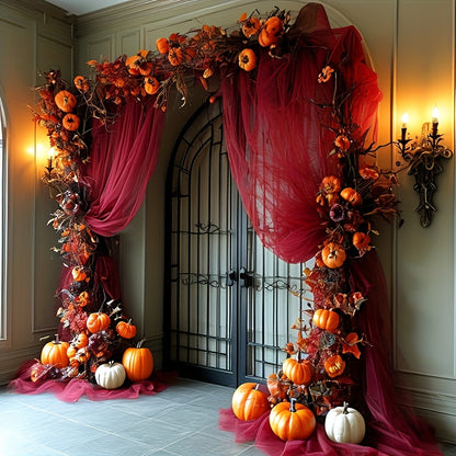 16 meters Wine Red Mesh Fabric for Spooky Atmosphere