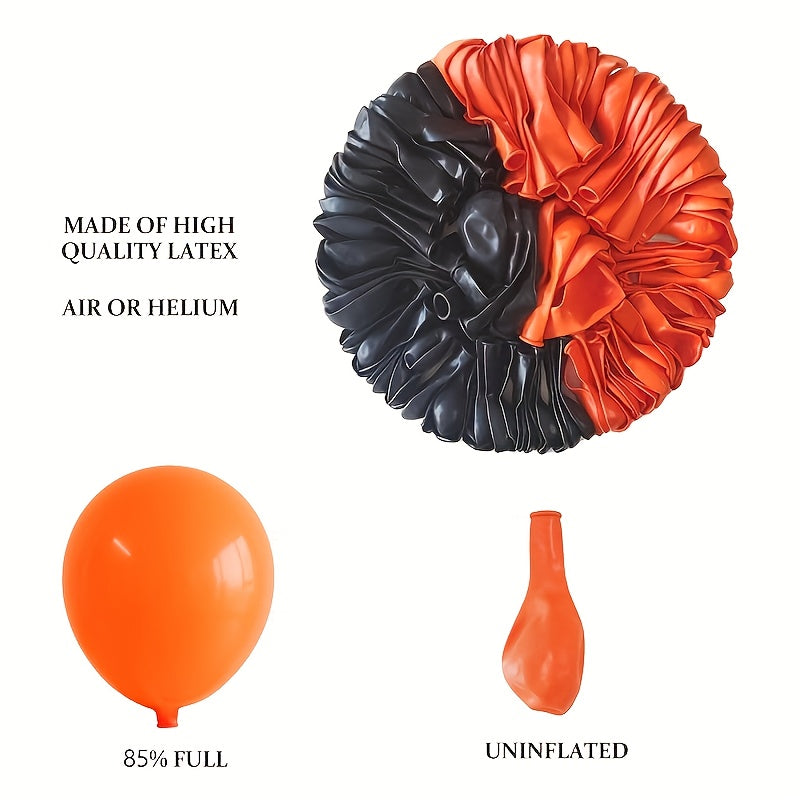 82 x Black and Orange Latex Pumpkin