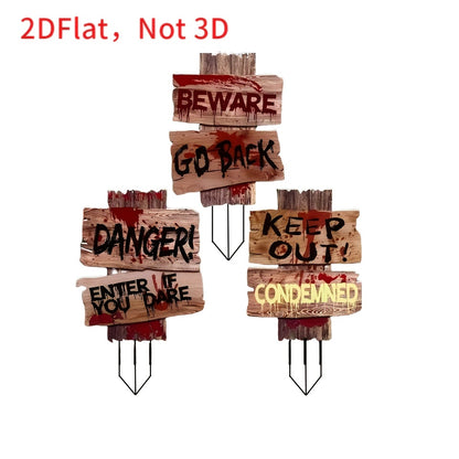 3pcs Scary Garden Stake Pack