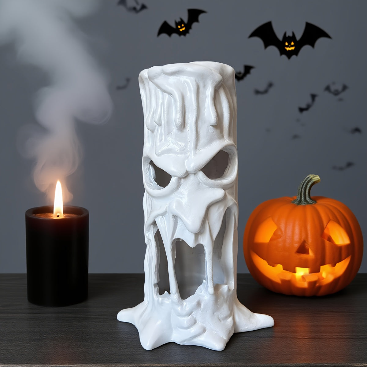 Gothic Skull Resin Statue