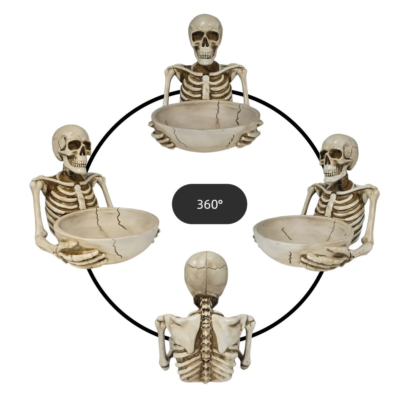 Halloween Resin Servant Skeleton for Groceries