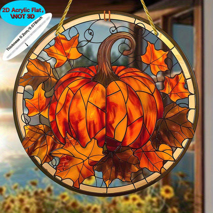Pumpkin Window Hanging Glass Decoration