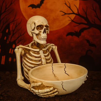 Halloween Resin Servant Skeleton for Groceries