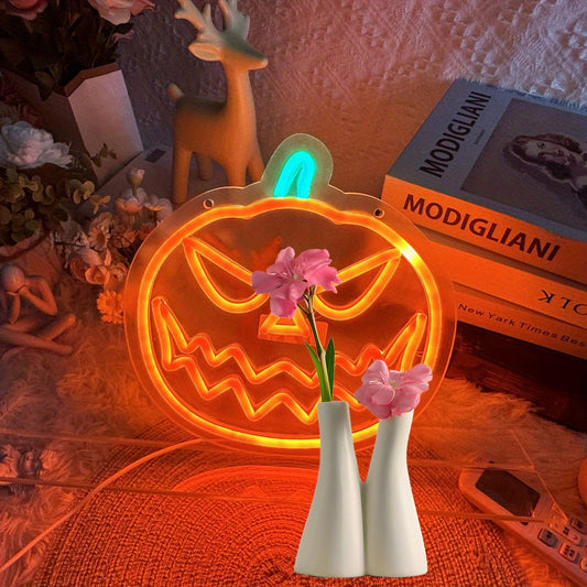 Smiley Pumpkin Neon Light