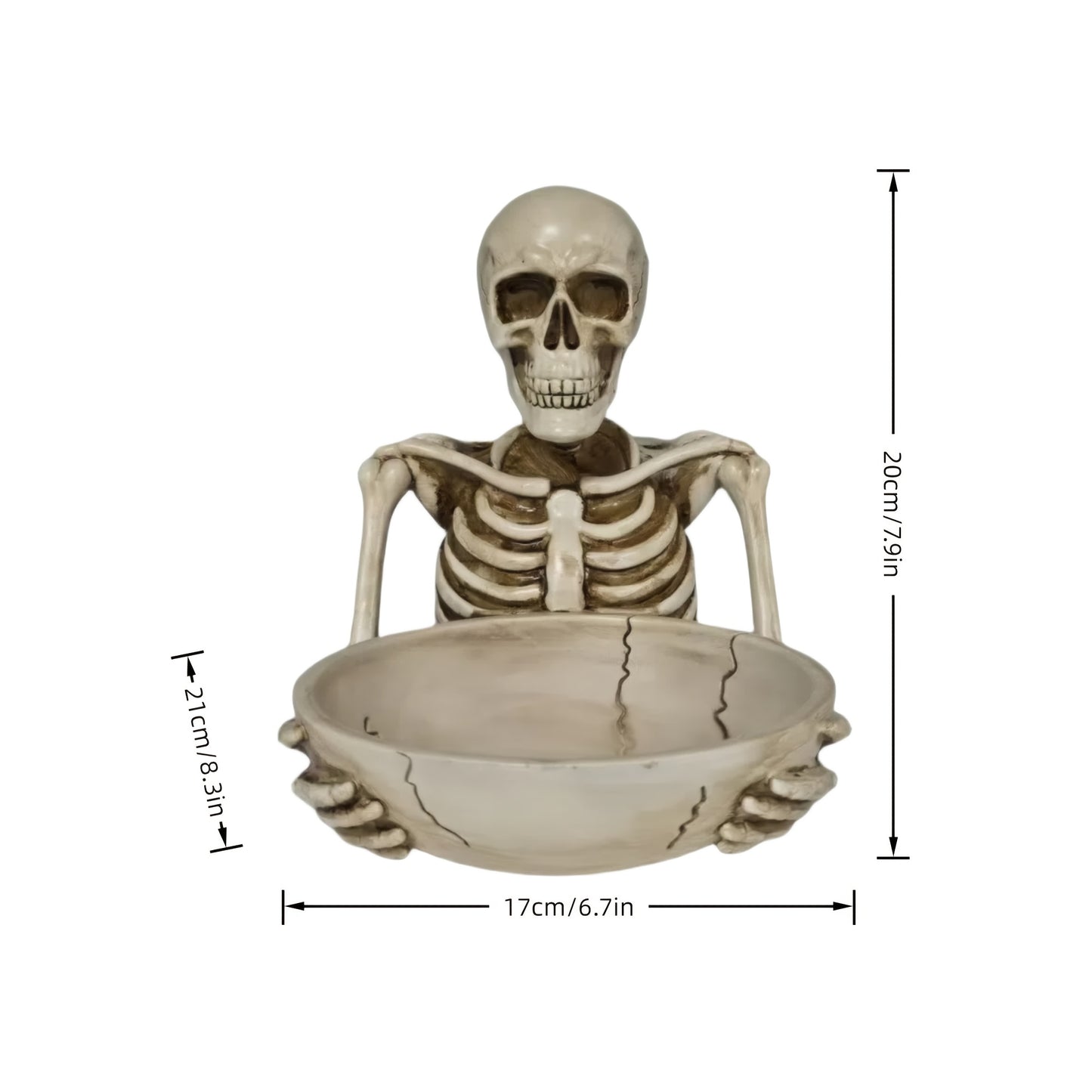 Halloween Resin Servant Skeleton for Groceries