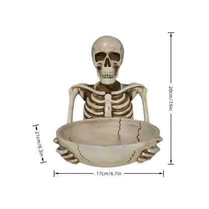 Halloween Resin Servant Skeleton for Groceries