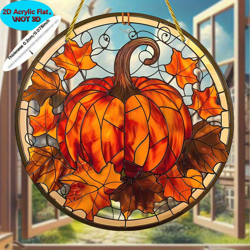 Pumpkin Window Hanging Glass Decoration