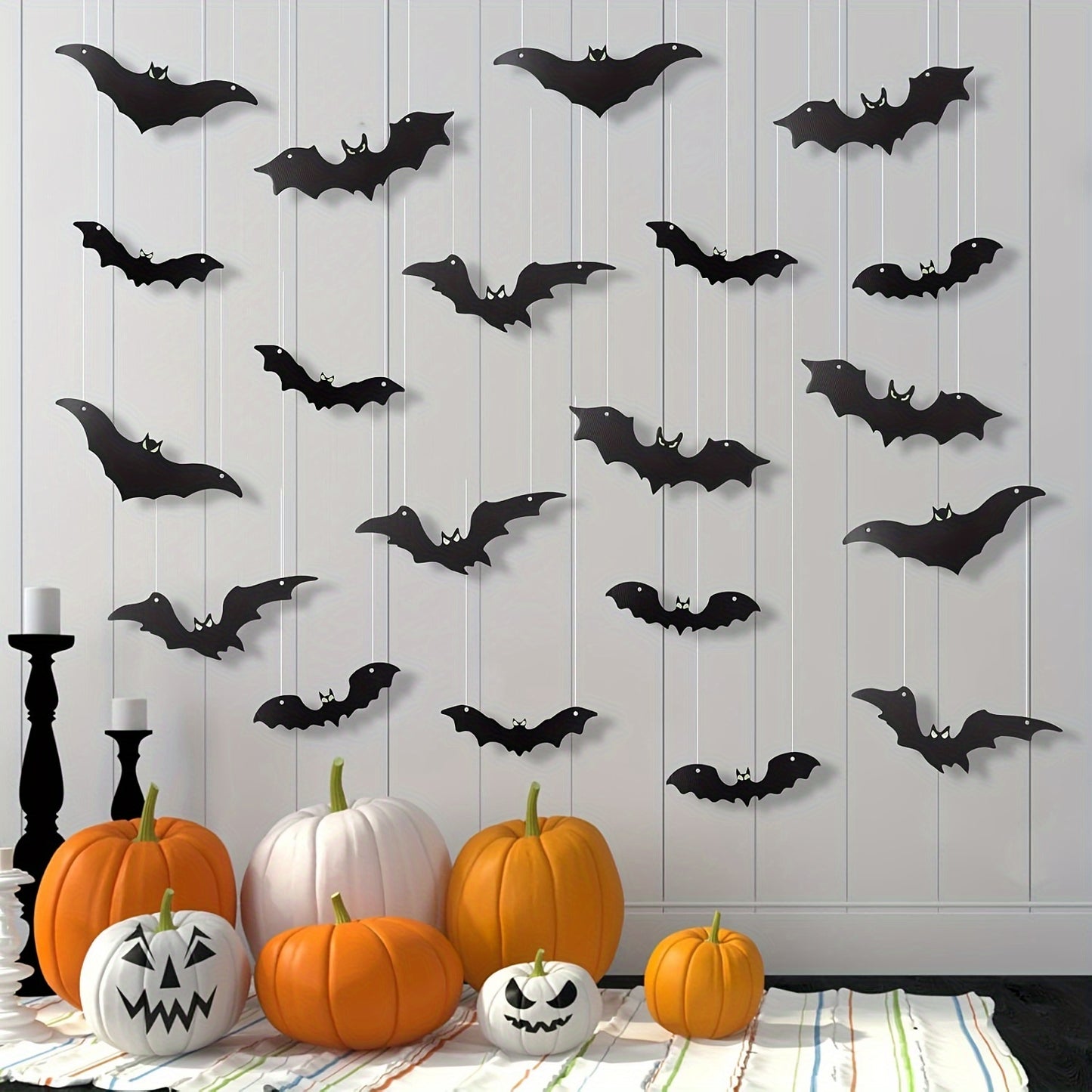 20pcs Glow-in-the-Dark Creepy Bats
