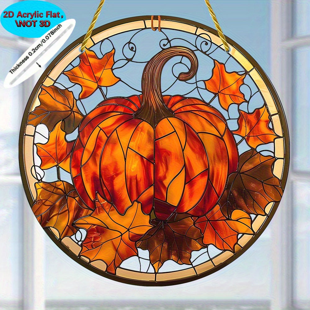 Pumpkin Window Hanging Glass Decoration