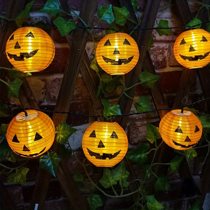 Solar 8-Mode Pumpkin Lantern String