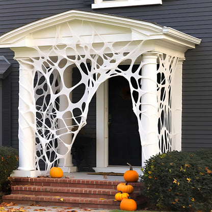 2pcs Extra Large Giant Spider Web Outdoor Decoration 400x100cm