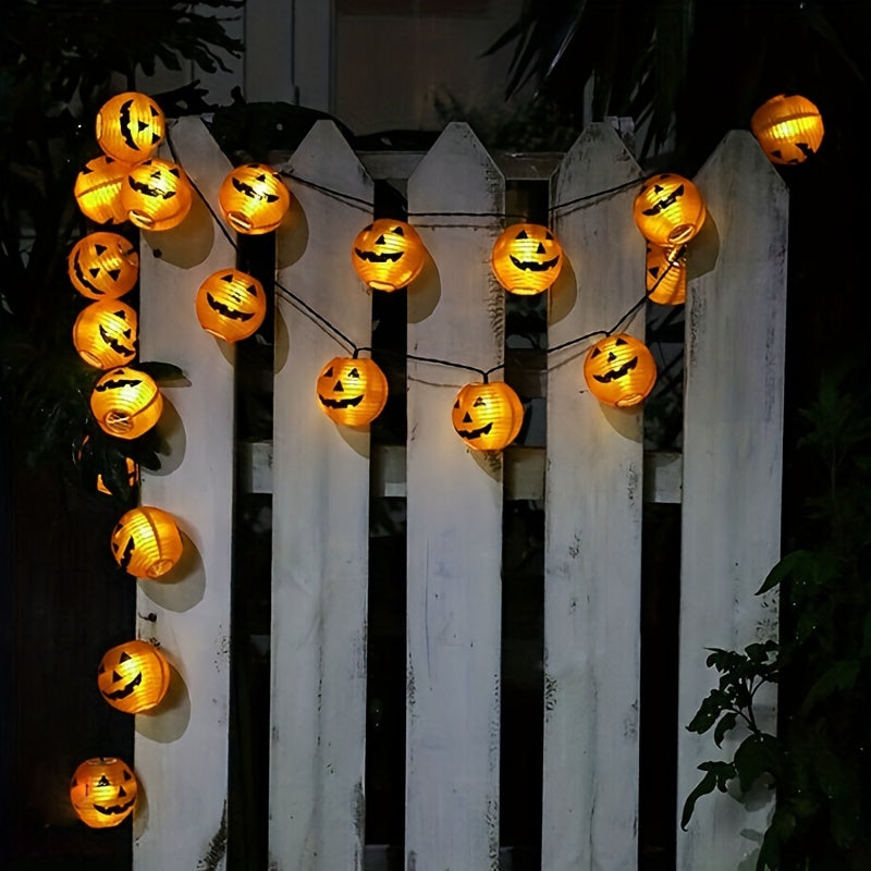 Solar 8-Mode Pumpkin Lantern String