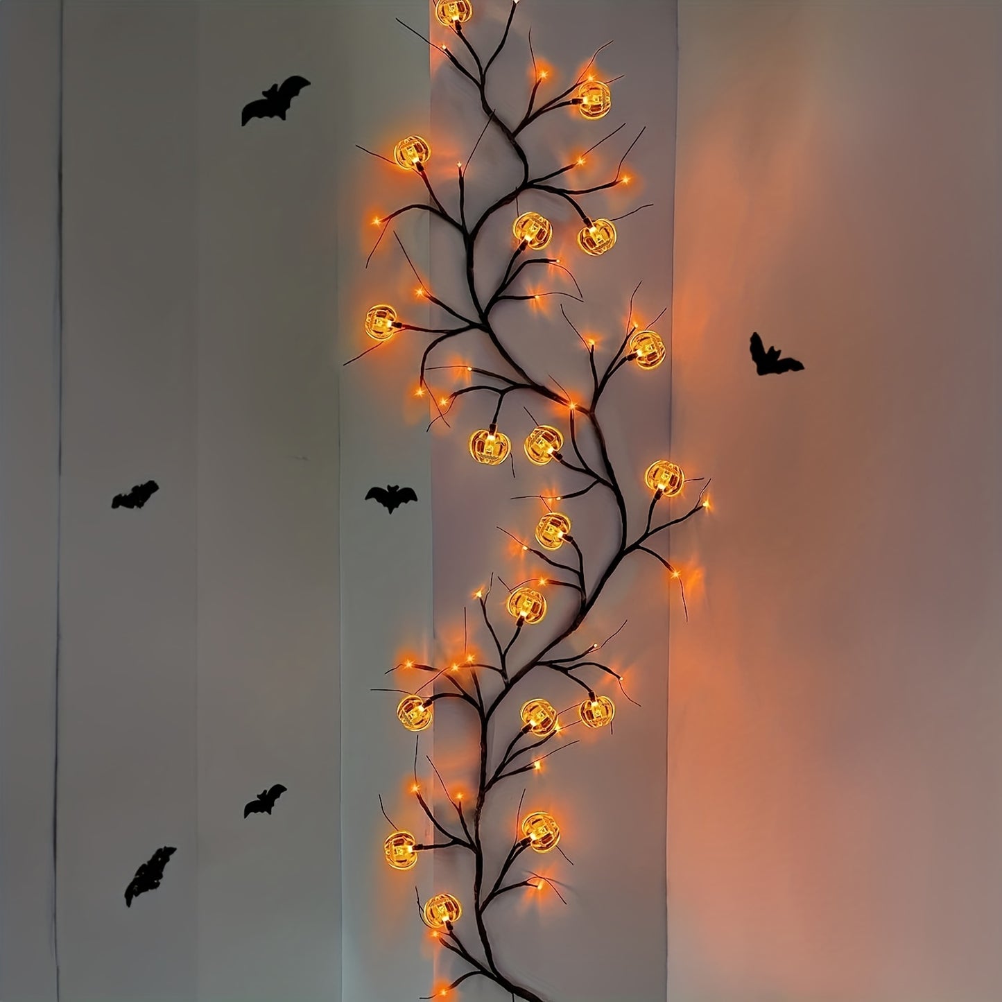 180 cm 54 LED Willow Vine Twig Halloween Decorations with Timer 8 Modes