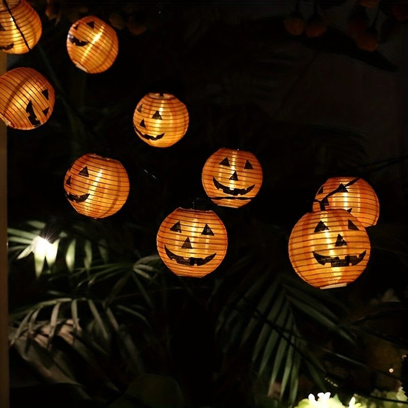 Solar 8-Mode Pumpkin Lantern String