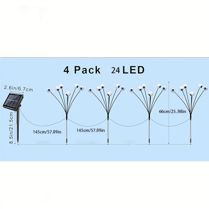 24 Solar-Led Halloween Outdoor Monster Eye Ball Lights