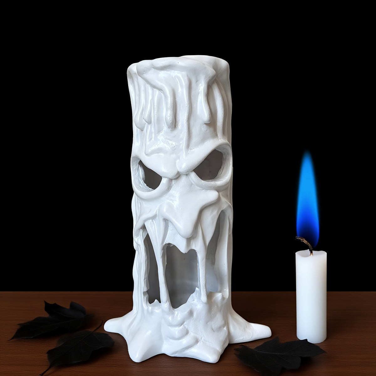 Gothic Skull Resin Statue