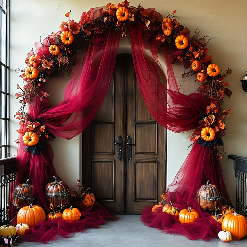 16 meters Wine Red Mesh Fabric for Spooky Atmosphere