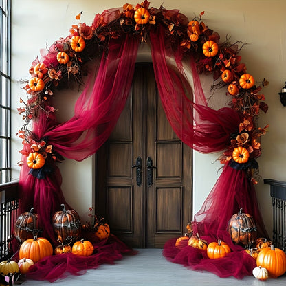 16 meters Wine Red Mesh Fabric for Spooky Atmosphere