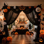 Black party decoration tulle fabric 75x800cm