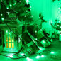 Solar-Powered Creepy Green Outdoor String Lights