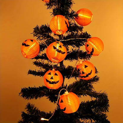 Solar 8-Mode Pumpkin Lantern String