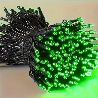 Solar-Powered Creepy Green Outdoor String Lights