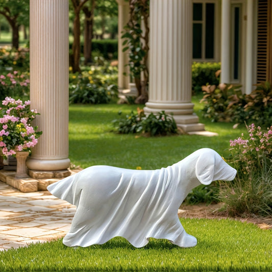 Ghost Dog Statue Resin Decor