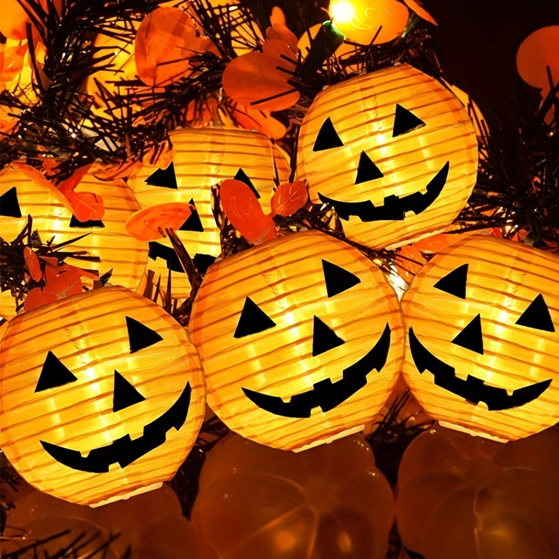 Solar 8-Mode Pumpkin Lantern String