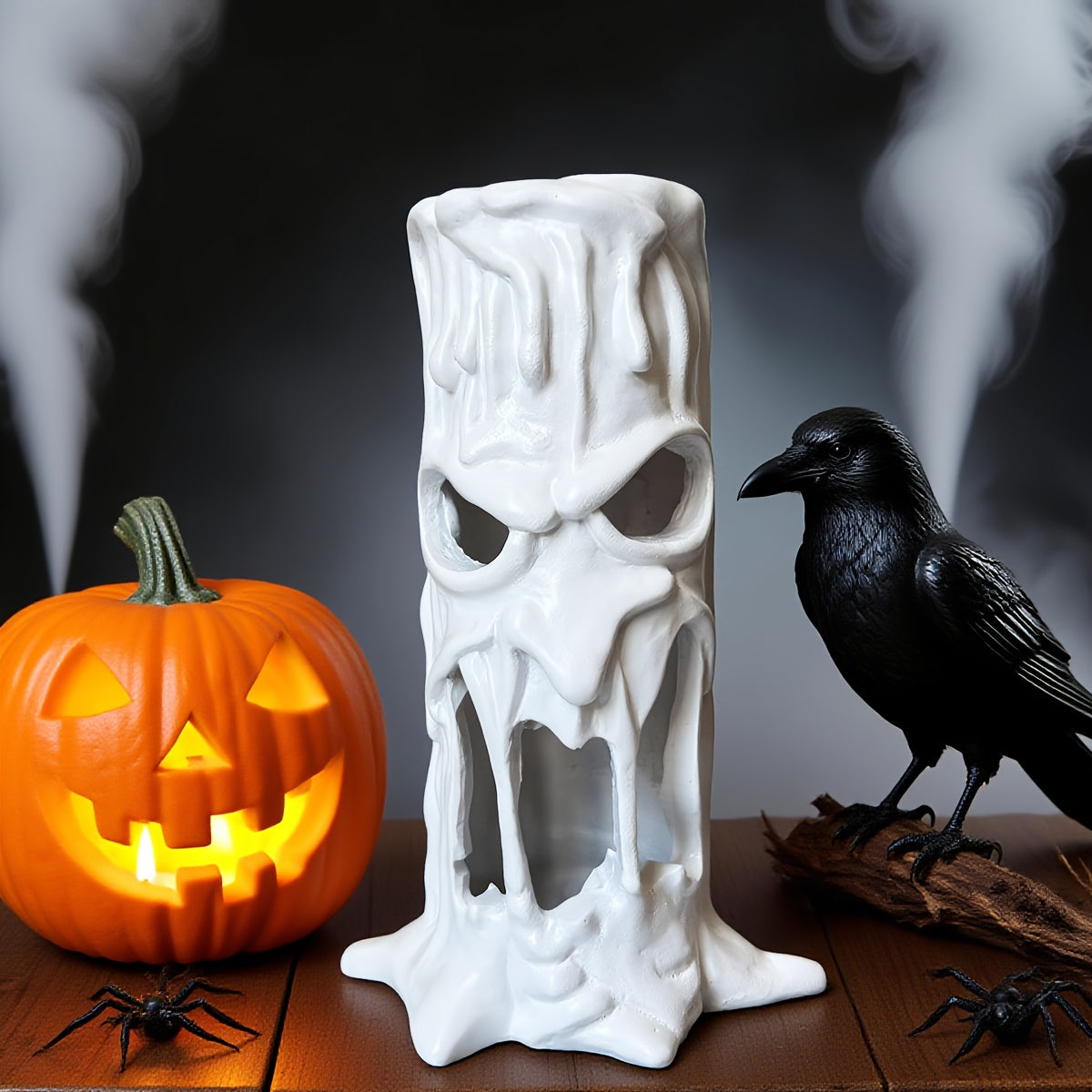 Gothic Skull Resin Statue