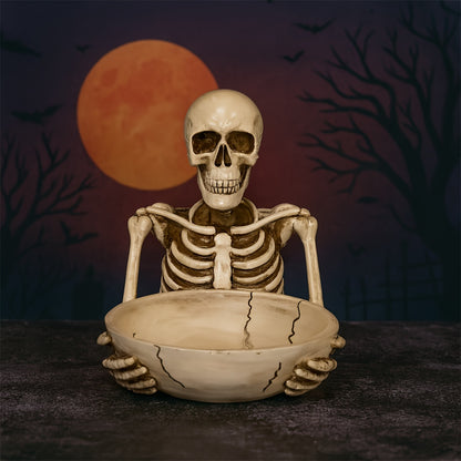 Halloween Resin Servant Skeleton for Groceries