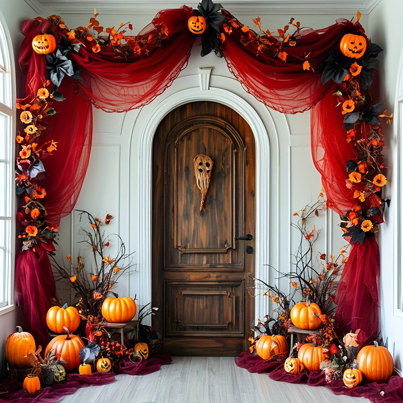 16 meters Wine Red Mesh Fabric for Spooky Atmosphere